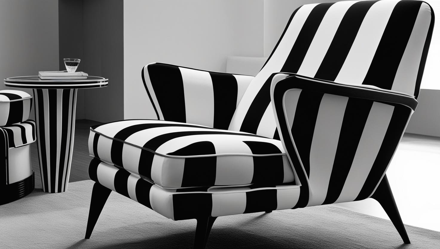 Black and White Striped Furniture