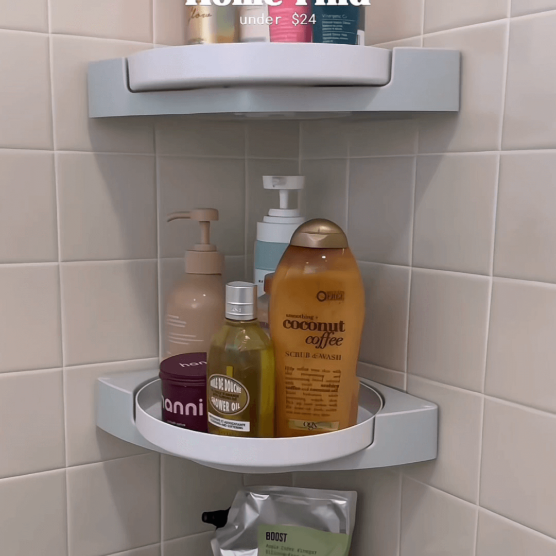 Bathroom corner shower caddy