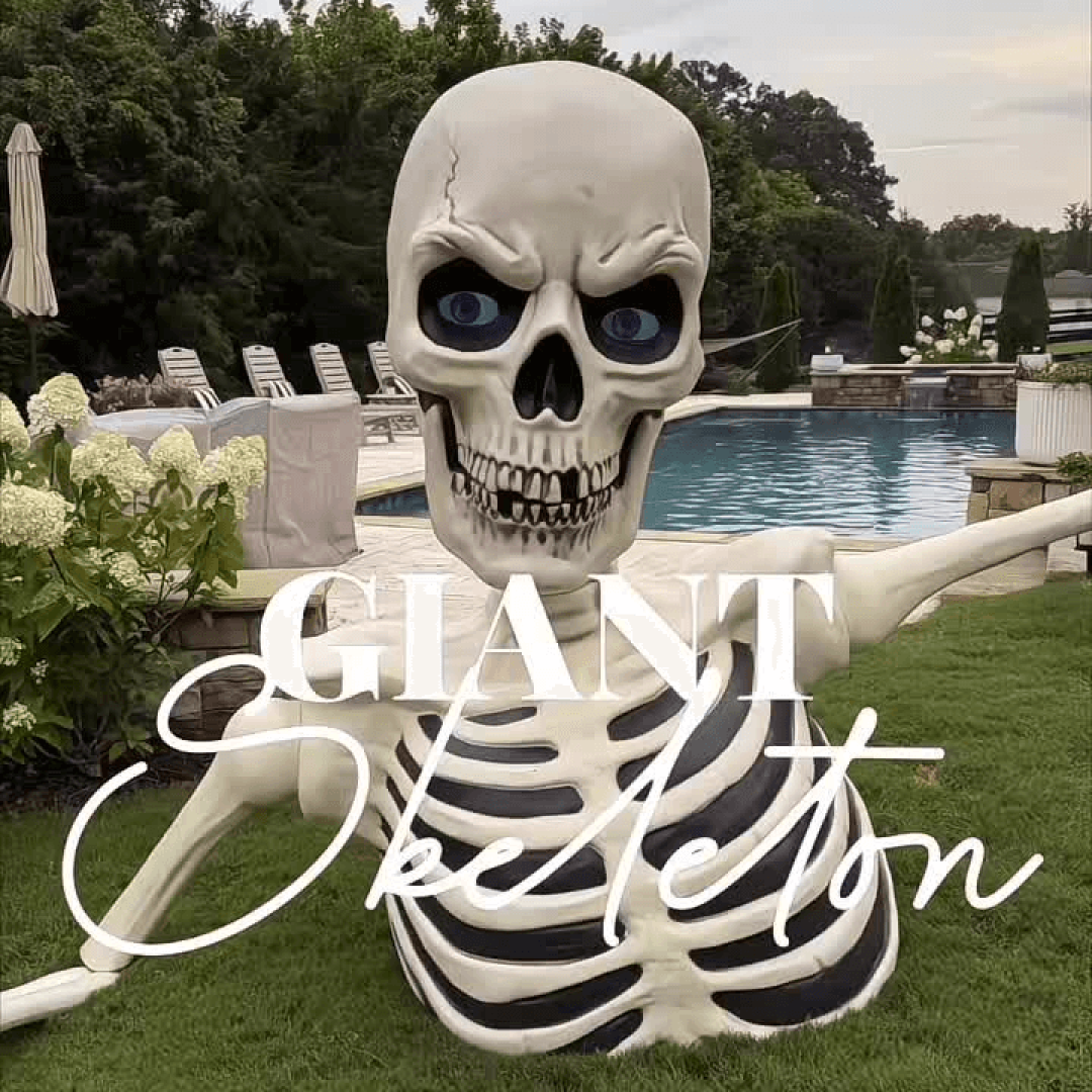 Halloween Giant Skeleton decor idea